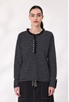 WINDSOR TOP - black stri